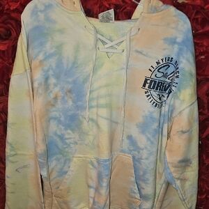 Destinations USA Multicolor Tie Dye Fort Myers Beach Salty Hoodie Size Medium